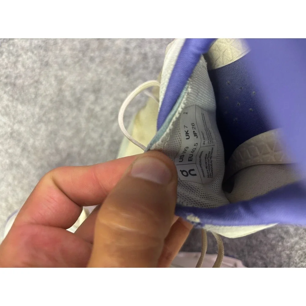On Running Cloudmonster Women 9 White Purple CloudTec Helion Sneakers 64.99057‎